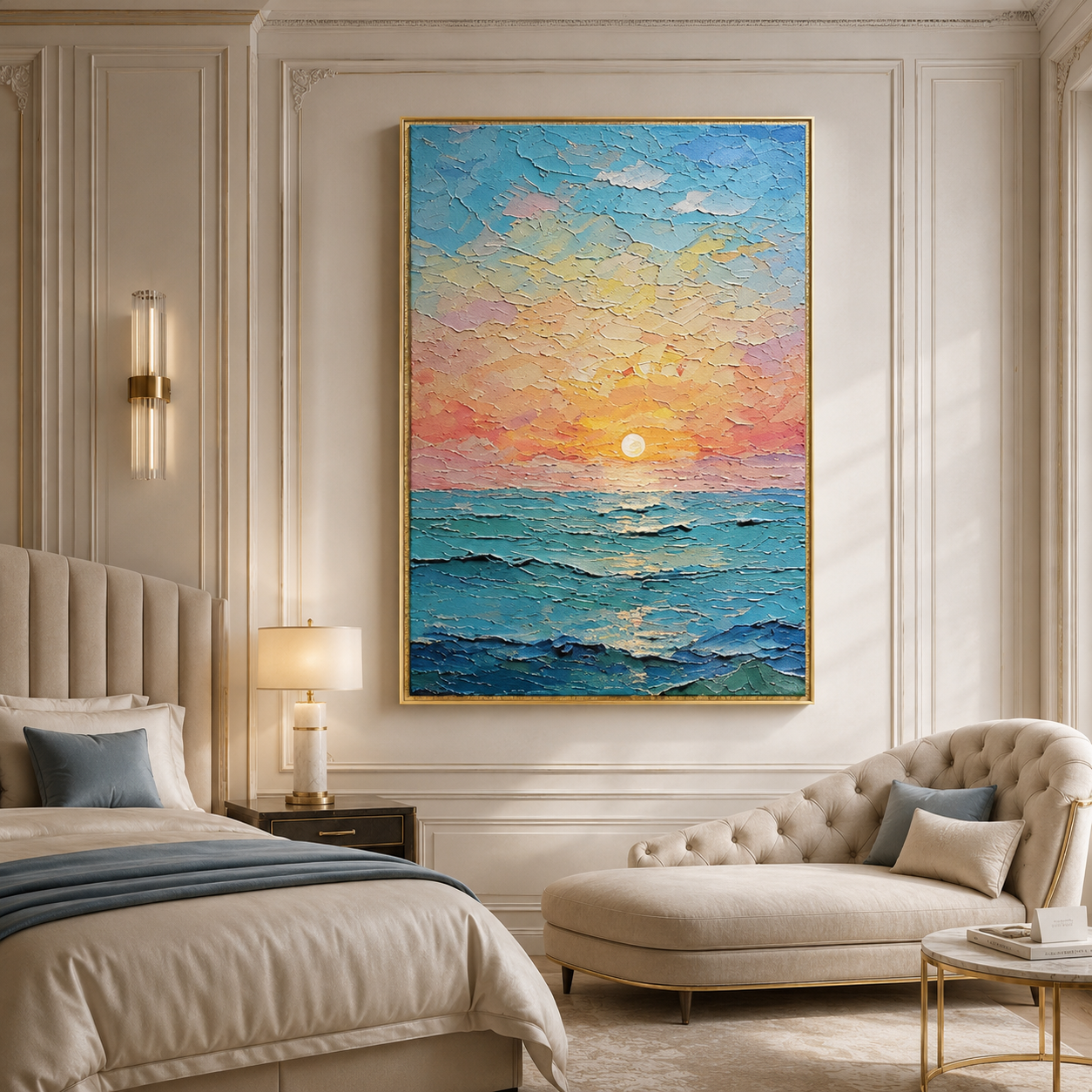 Pastel Sunset Seascape Painting #Kiss 141