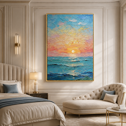 Pastel Sunset Seascape Painting #Kiss 141