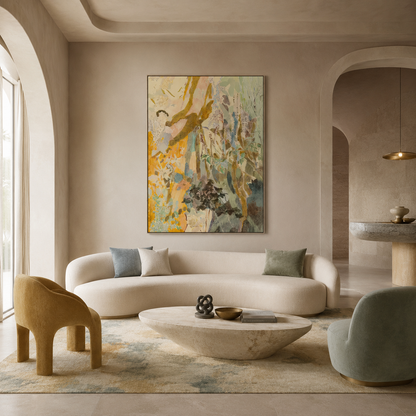Soft Color Abstract Painting #Kiss 143