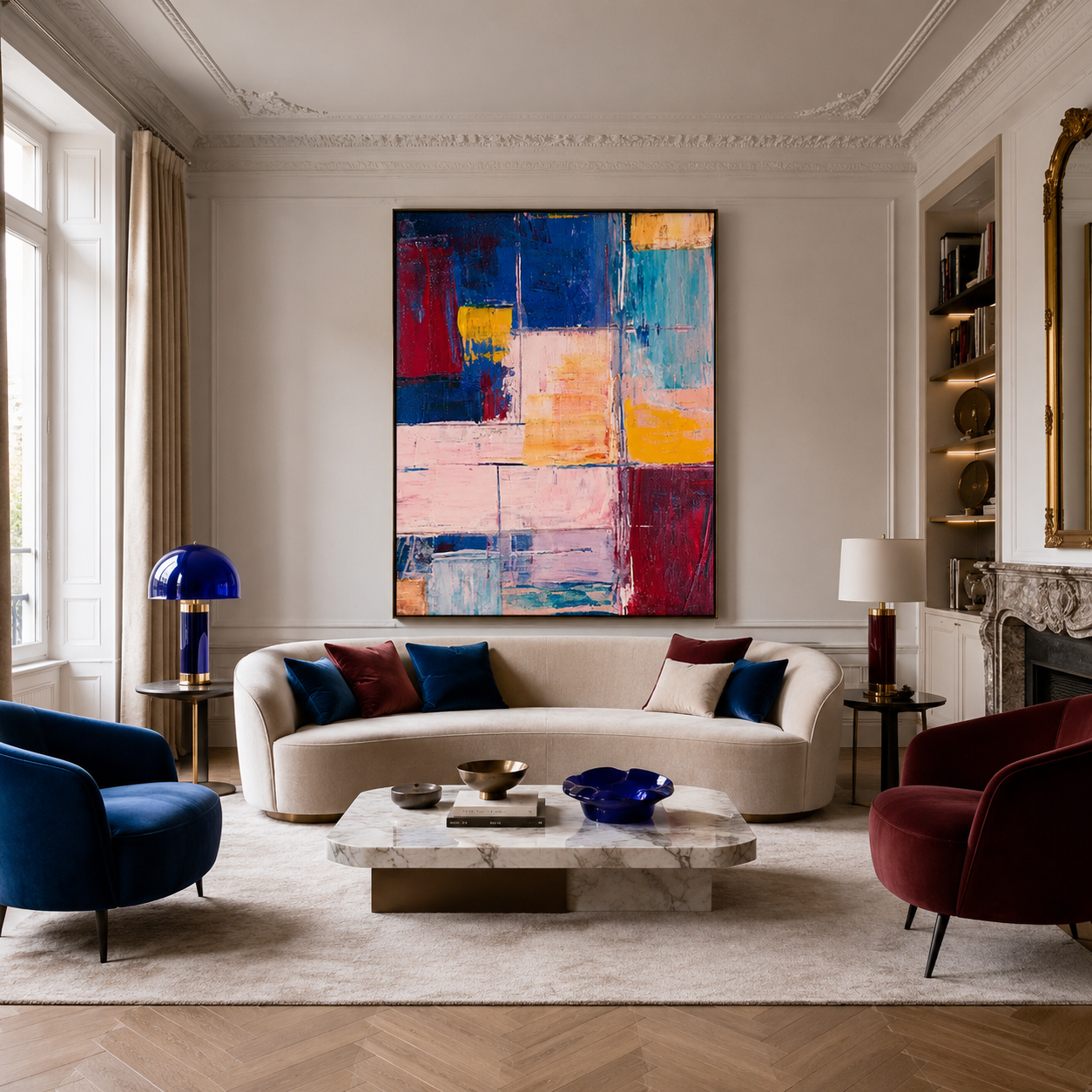 Color Block Abstract Painting #Kiss 148