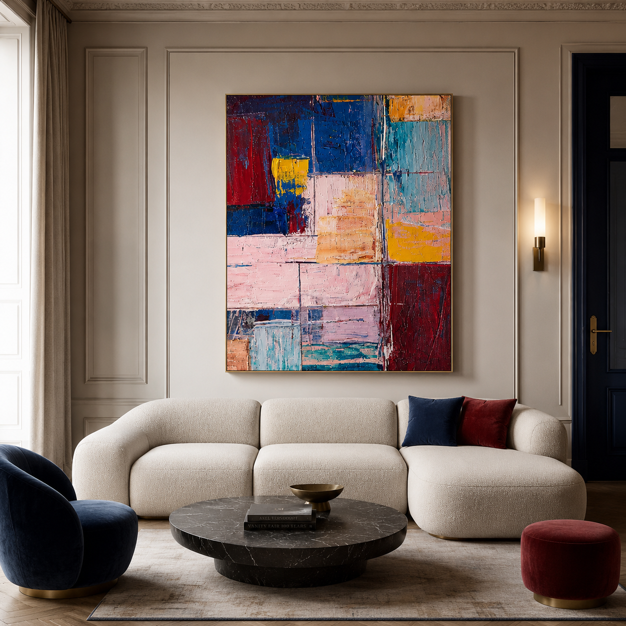 Color Block Abstract Painting #Kiss 148