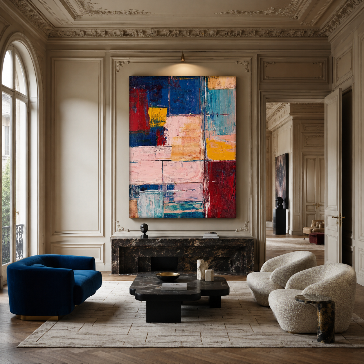 Color Block Abstract Painting #Kiss 148