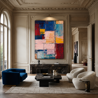 Color Block Abstract Painting #Kiss 148