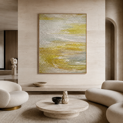 Soft Green Abstract Painting #Kiss 149