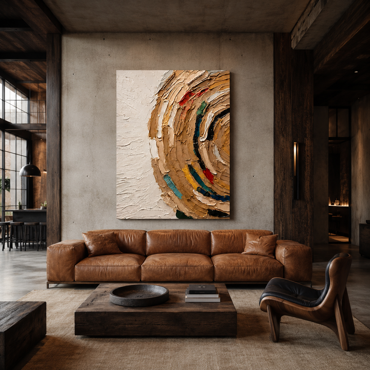 Earth Tone Textured Abstract Painting #Kiss 150