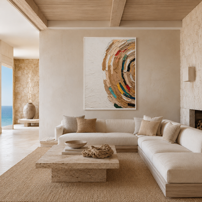 Earth Tone Textured Abstract Painting #Kiss 150