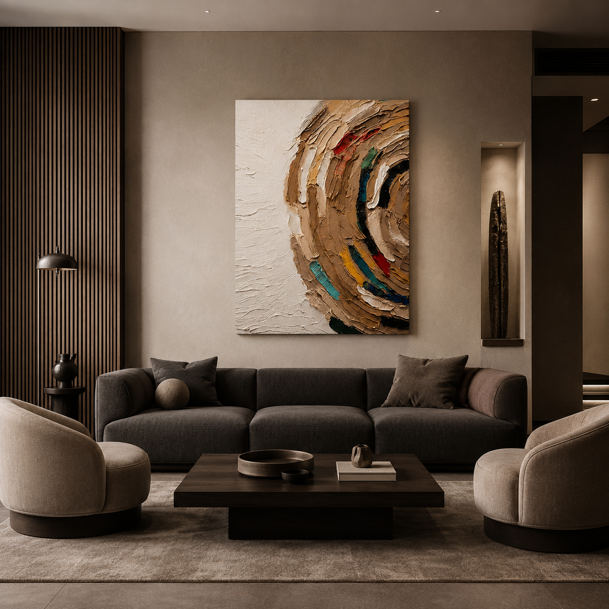 Earth Tone Textured Abstract Painting #Kiss 150