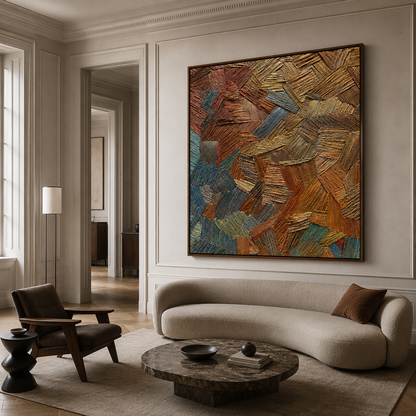 Colorful Patchwork Textured Painting #Kiss 151