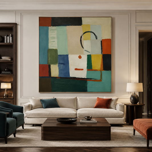 Colorful Abstract Geometric Painting #Kiss 161