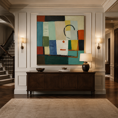 Colorful Abstract Geometric Painting #Kiss 161