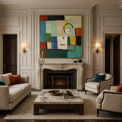 Colorful Abstract Geometric Painting #Kiss 161