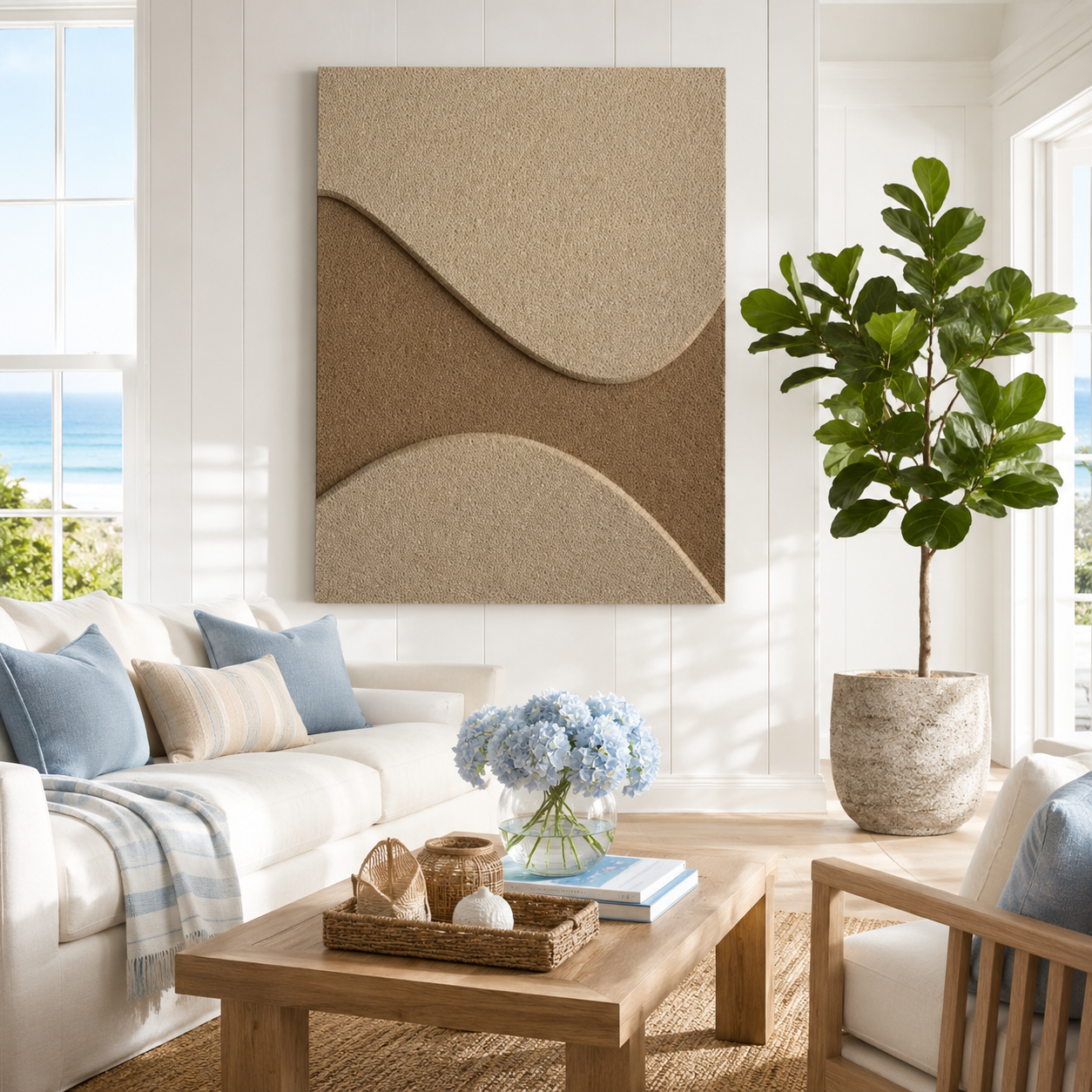 Beige Brown Abstract Textured Painting #Kiss 162