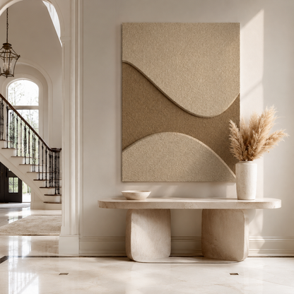 Beige Brown Abstract Textured Painting #Kiss 162