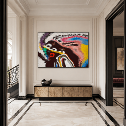 Colorful Abstract Canvas Painting #Kiss 174