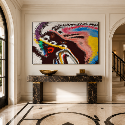 Colorful Abstract Canvas Painting #Kiss 174