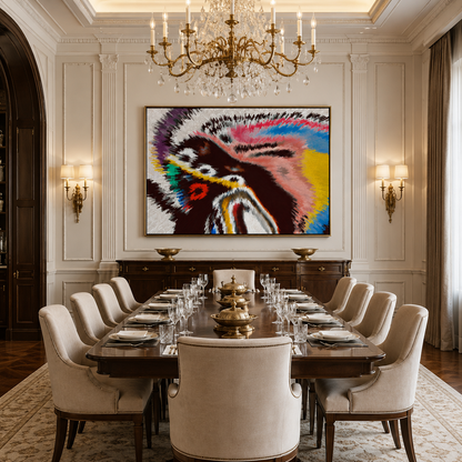 Colorful Abstract Canvas Painting #Kiss 174
