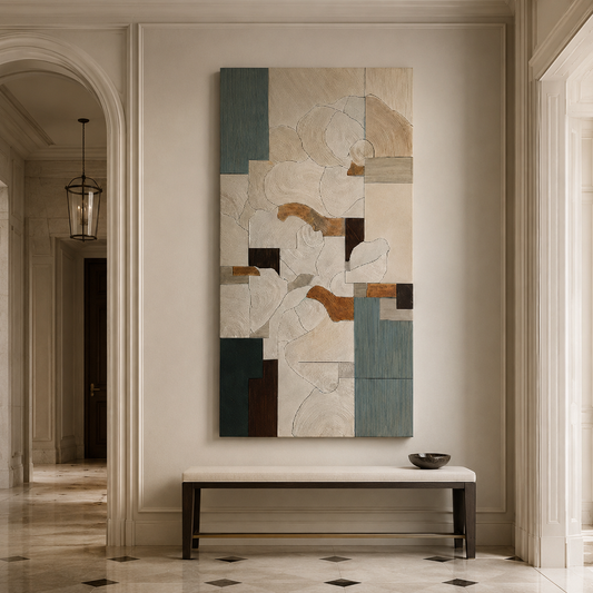 Geometric Abstract Canvas Painting #Kiss 179