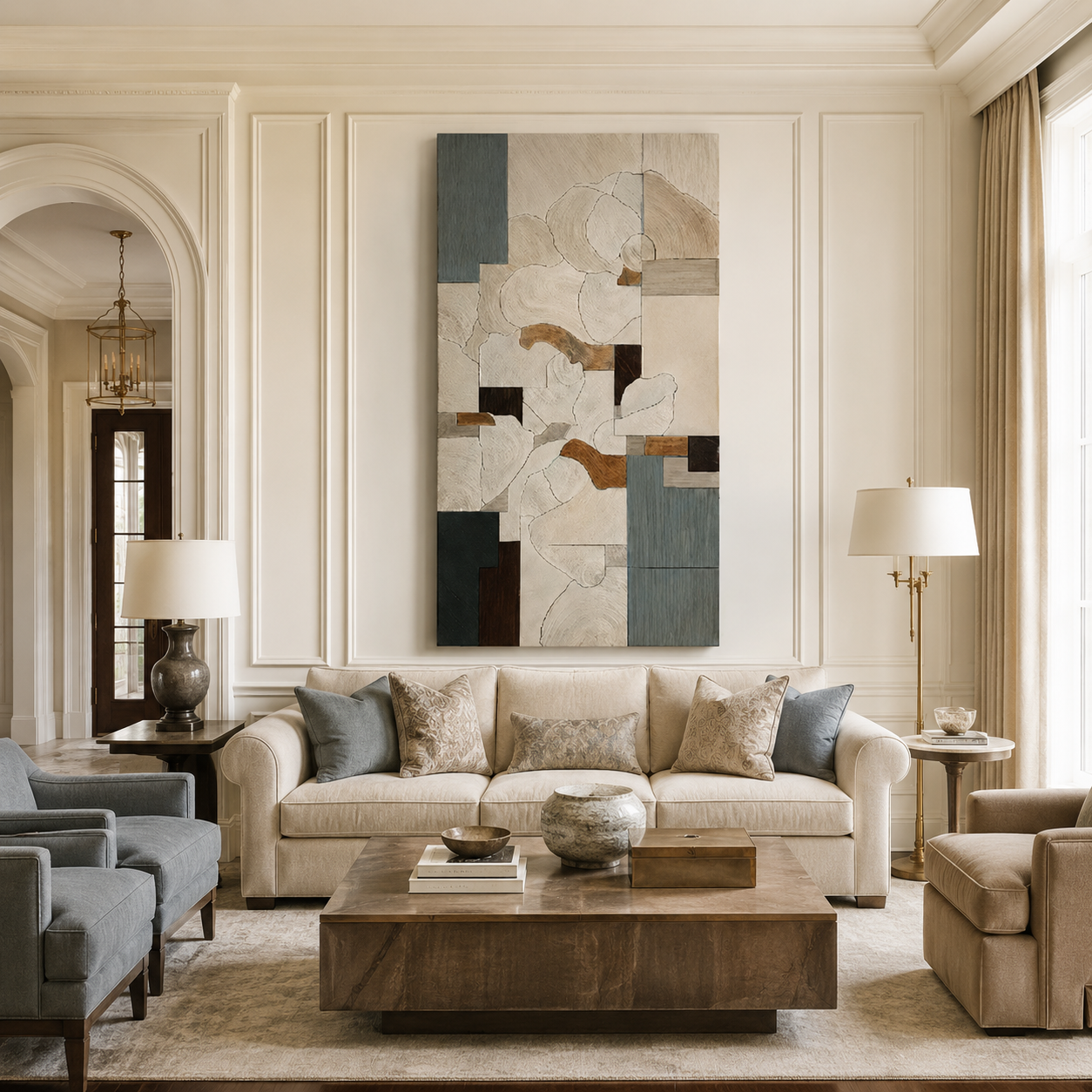 Geometric Abstract Canvas Painting #Kiss 179