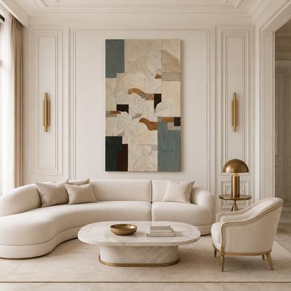 Geometric Abstract Canvas Painting #Kiss 179
