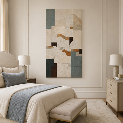 Geometric Abstract Canvas Painting #Kiss 179