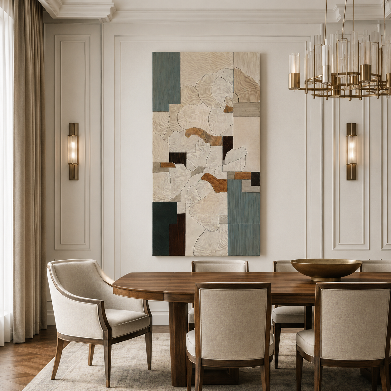 Geometric Abstract Canvas Painting #Kiss 179