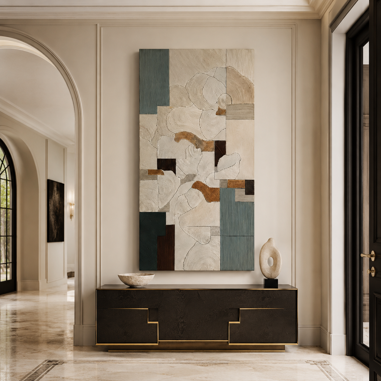 Geometric Abstract Canvas Painting #Kiss 179