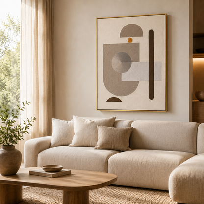 Geometric Balance Textured Painting #Kiss 45