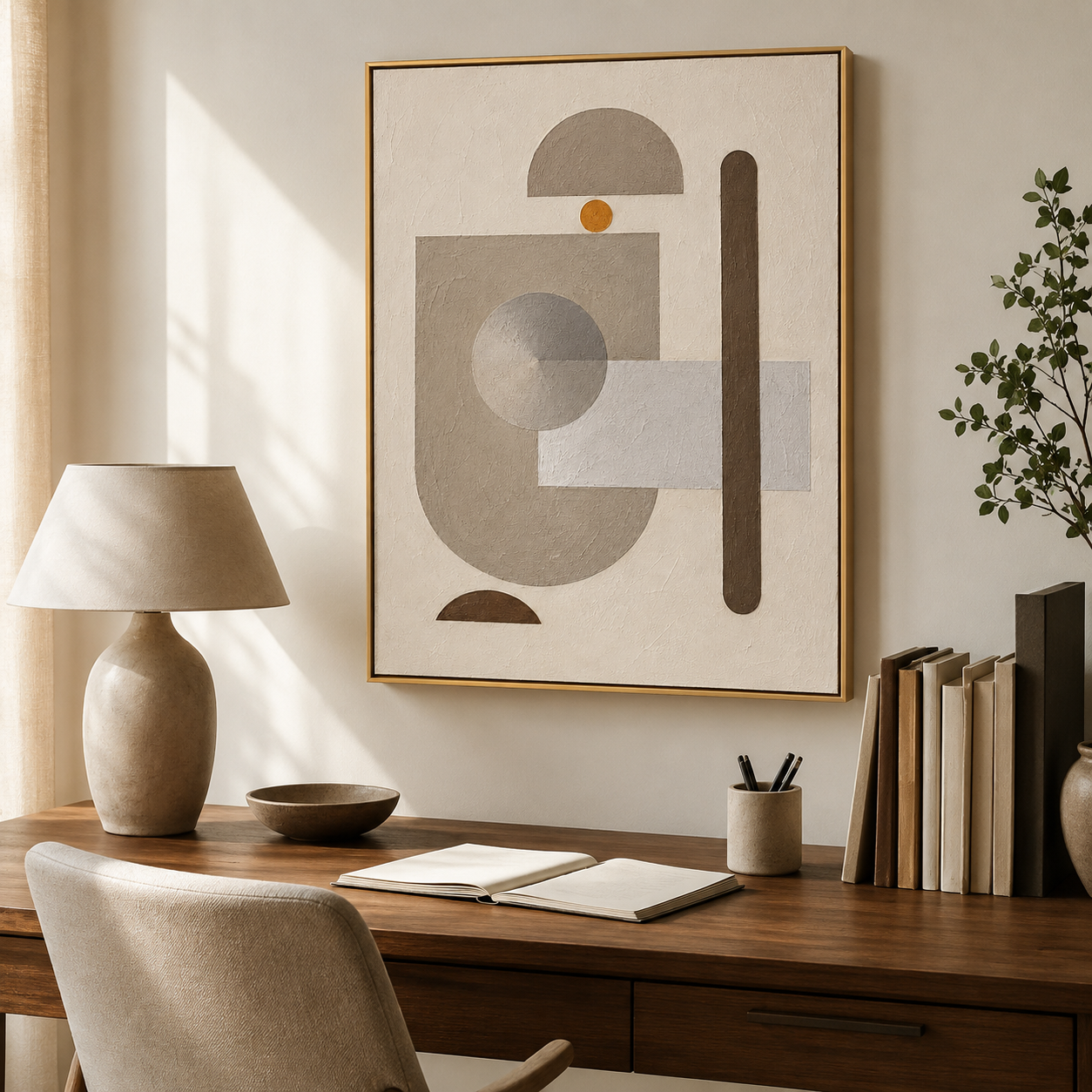 Geometric Balance Textured Painting #Kiss 45