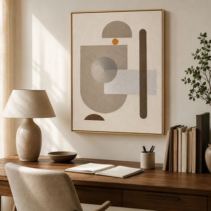 Geometric Balance Textured Painting #Kiss 45