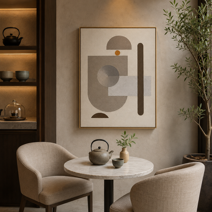 Geometric Balance Textured Painting #Kiss 45