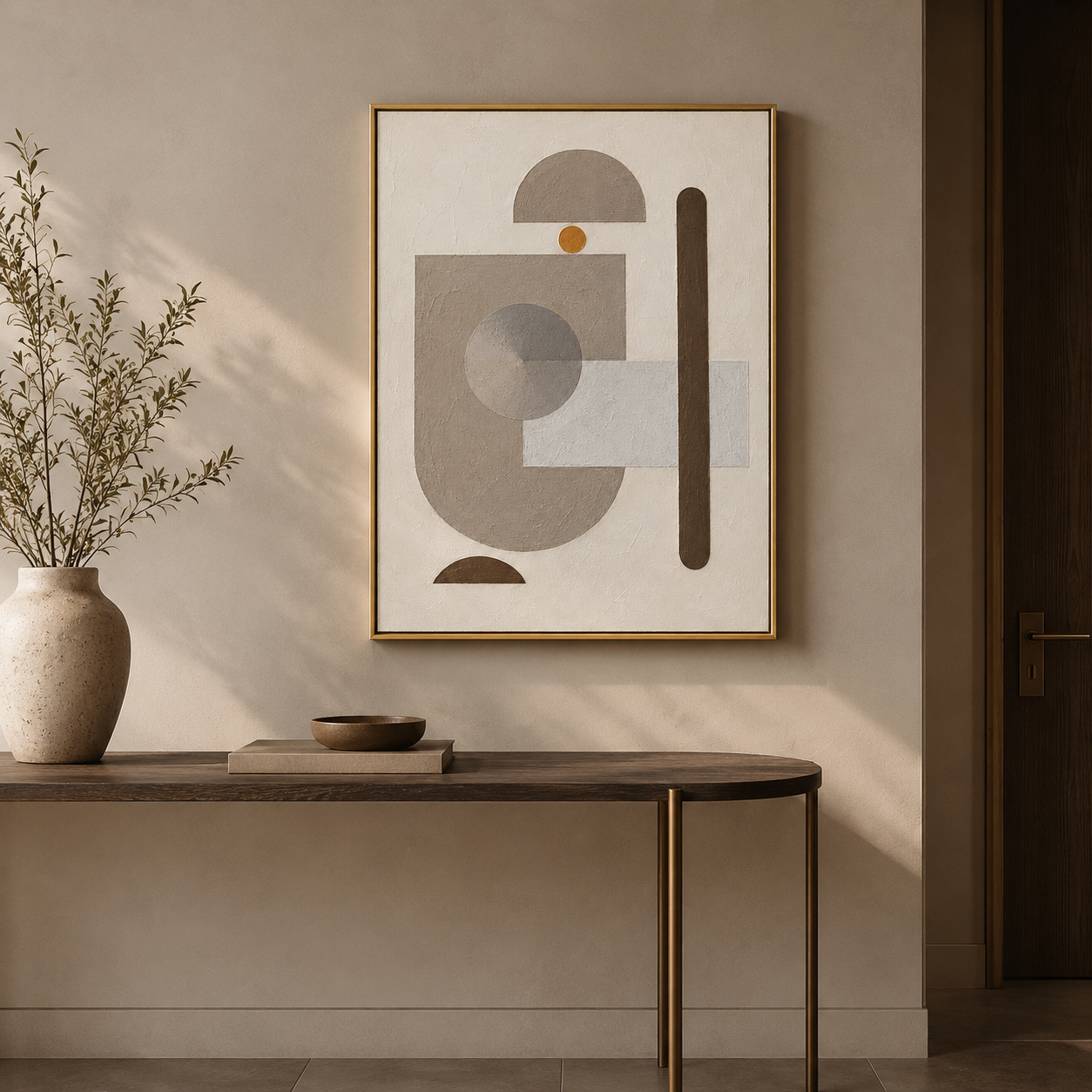Geometric Balance Textured Painting #Kiss 45