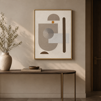 Geometric Balance Textured Painting #Kiss 45