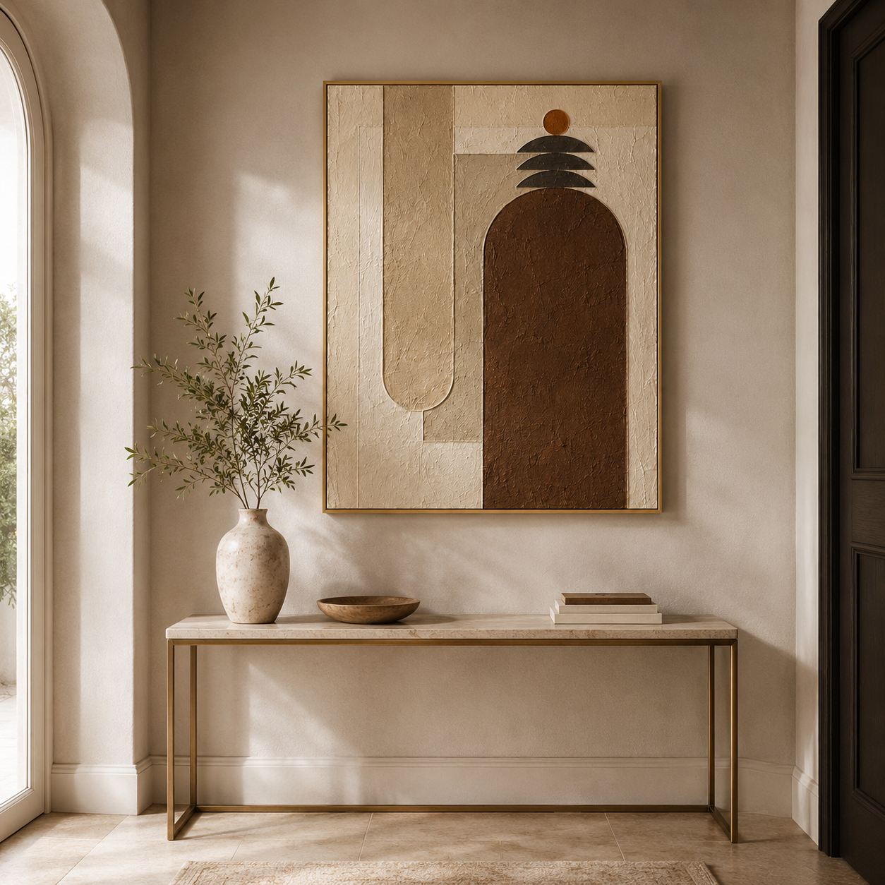 Wabi Sabi Arch Textured Painting #Kiss 46