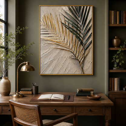 Palm Leaf Relief Painting #Kiss 47