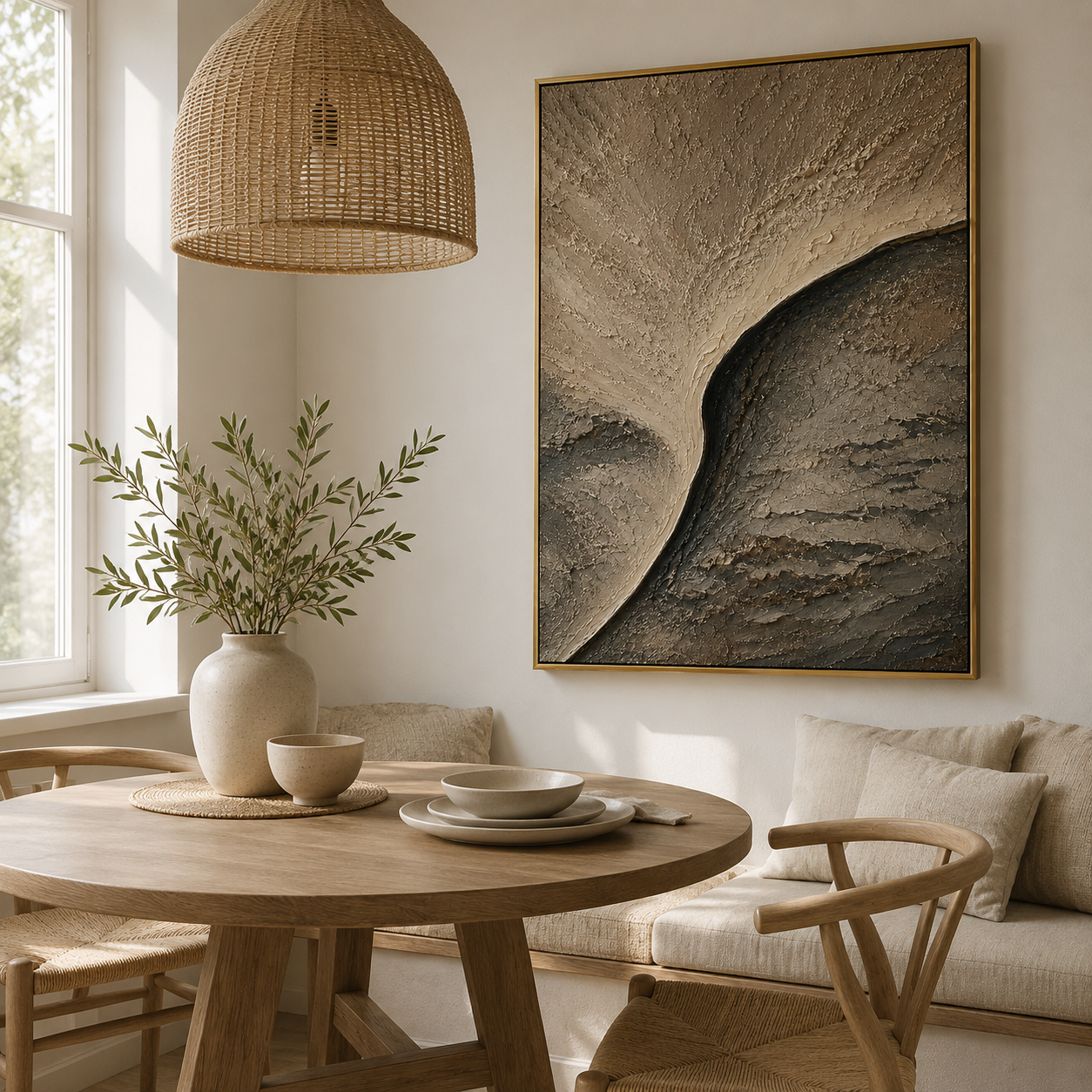 Wabi Sabi Flow Textured Painting #Kiss 48