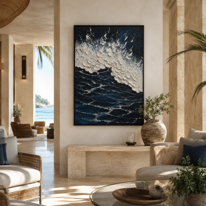 Ocean Wave Textured Painting #Kiss 49