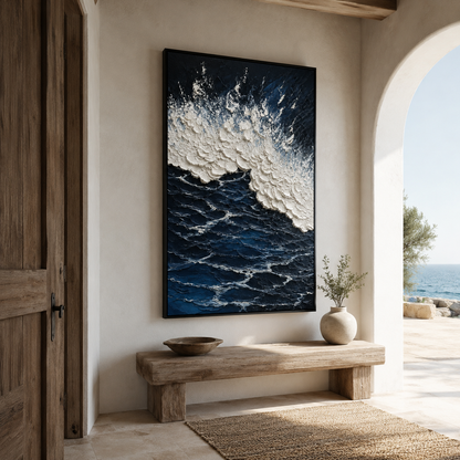 Ocean Wave Textured Painting #Kiss 49