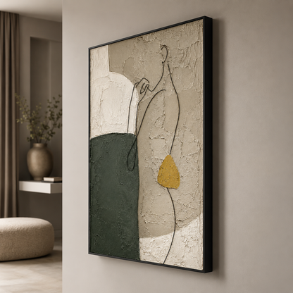 Abstract Figure Textured Painting #Kiss 50