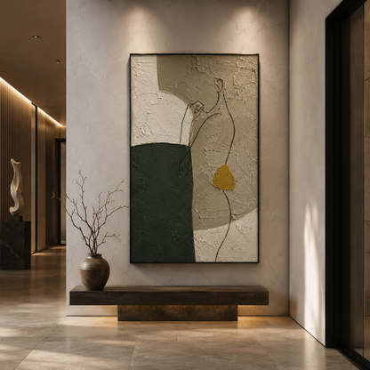 Abstract Figure Textured Painting #Kiss 50