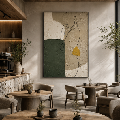 Abstract Figure Textured Painting #Kiss 50