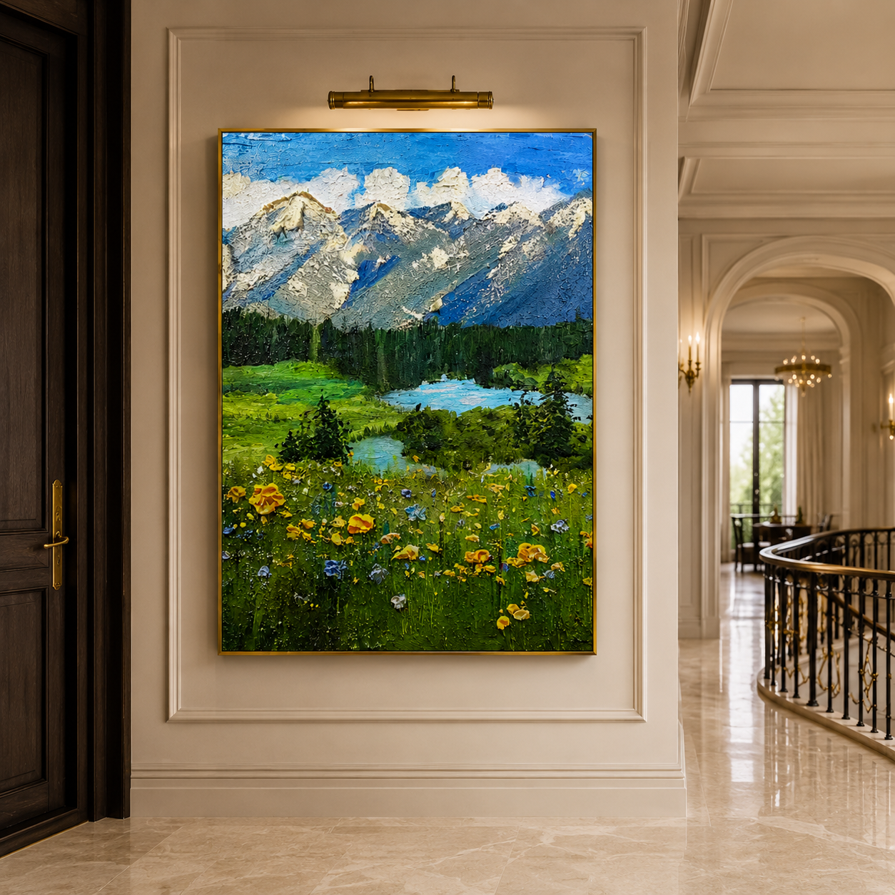 Mountain Meadow Textured Painting #Kiss 58