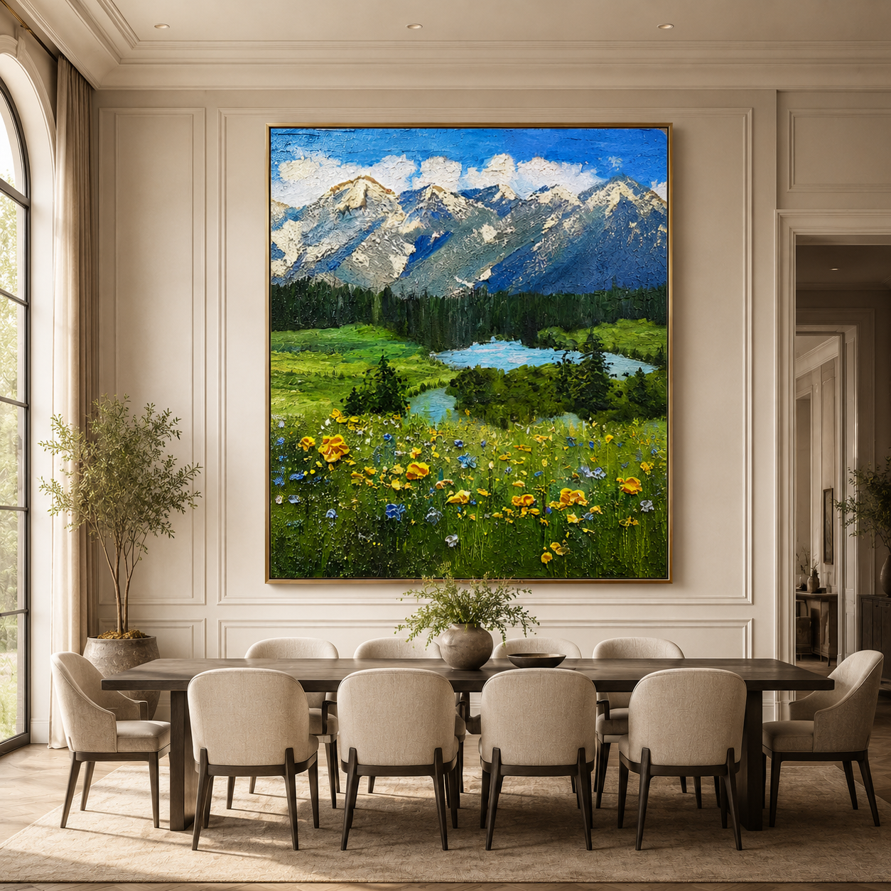 Mountain Meadow Textured Painting #Kiss 58