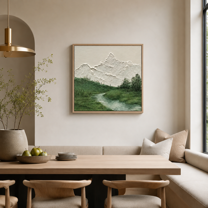 Minimalist Mountain Landscape Textured Painting #Kiss 60