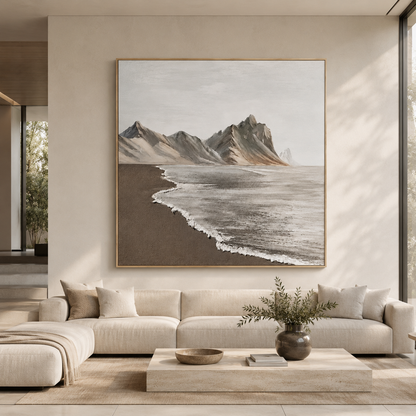 Coastal Mountain Textured Painting #Kiss 61