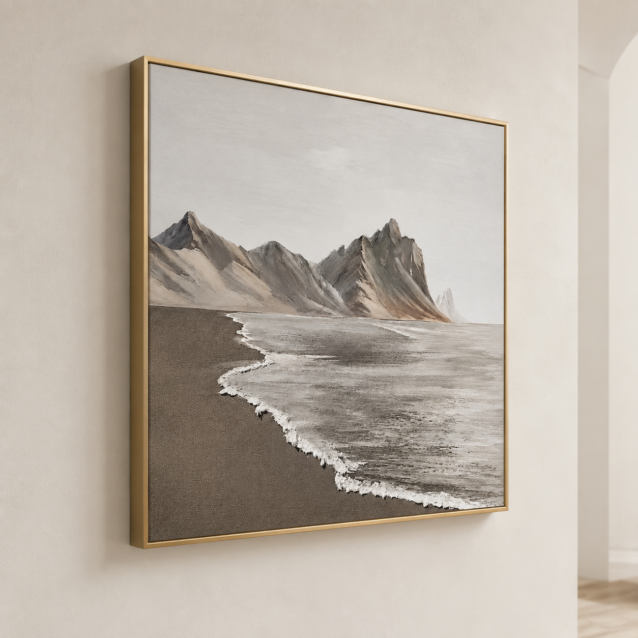 Coastal Mountain Textured Painting #Kiss 61