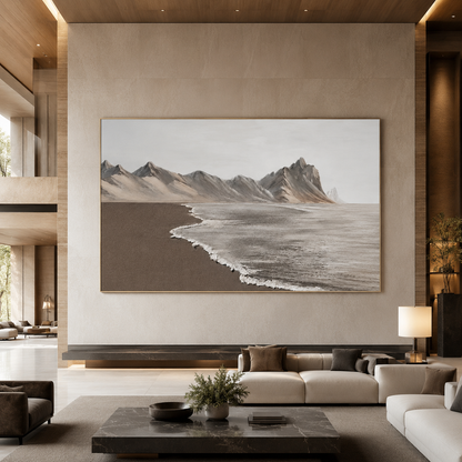 Coastal Mountain Textured Painting #Kiss 61