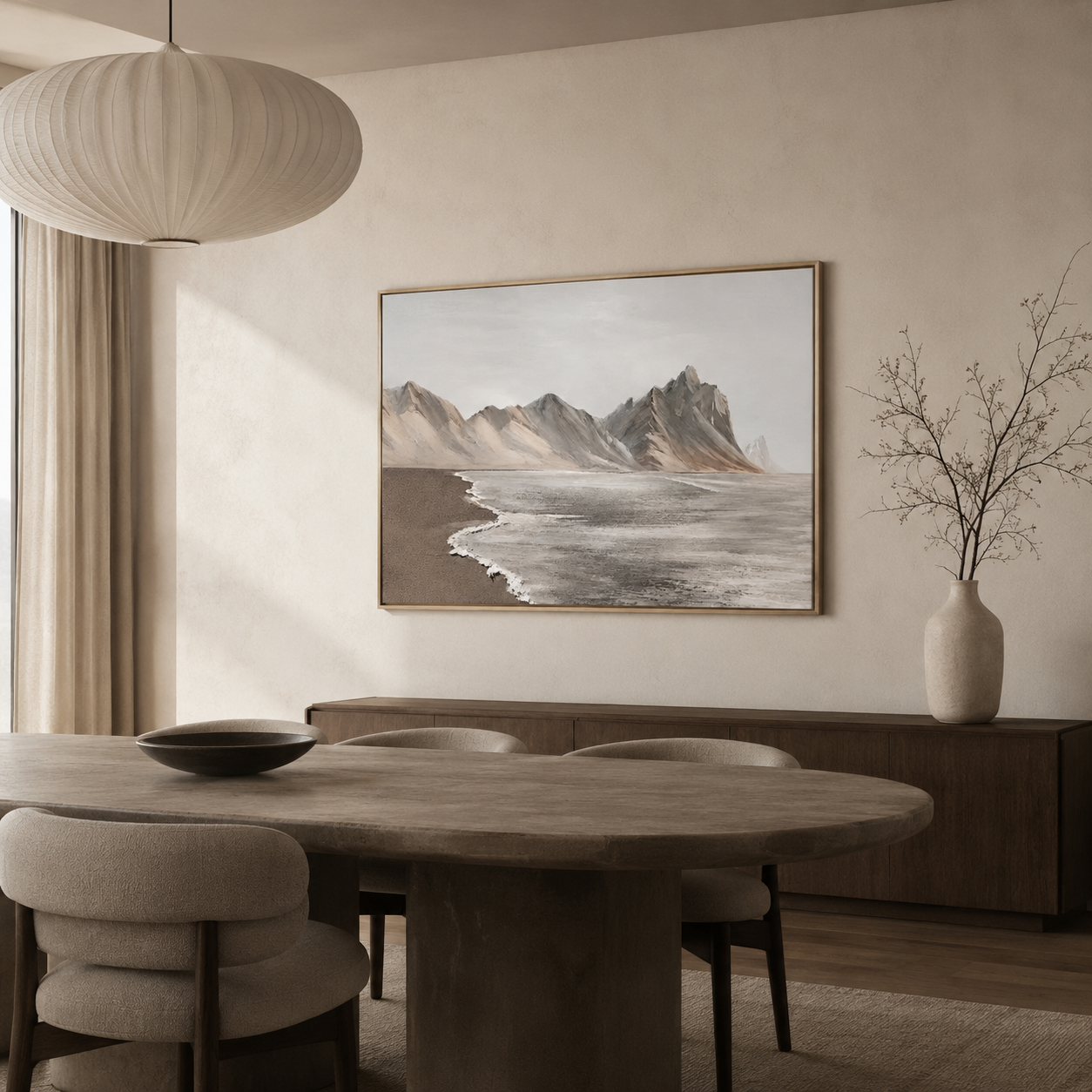 Coastal Mountain Textured Painting #Kiss 61
