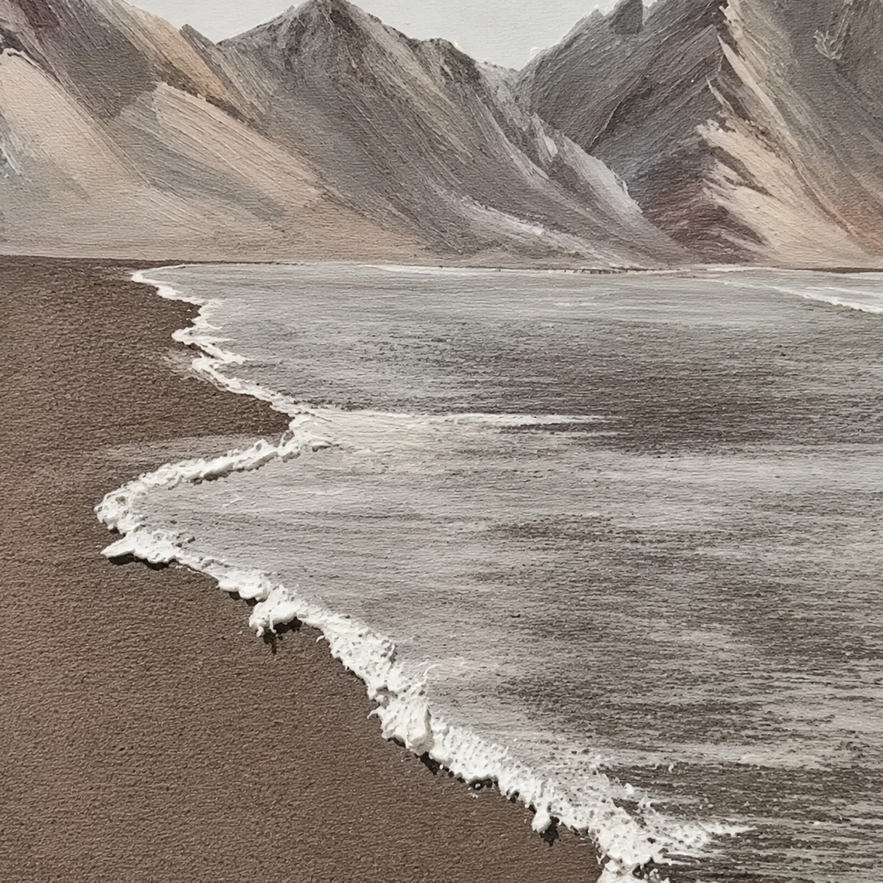 Coastal Mountain Textured Painting #Kiss 61