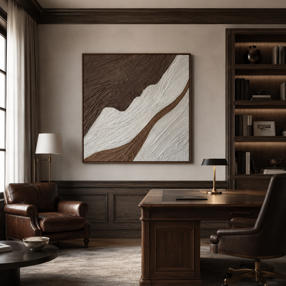 Earthtone Abstract Textured Painting #Kiss 62