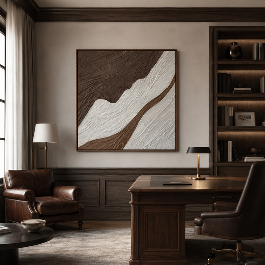Earthtone Abstract Textured Painting #Kiss 62